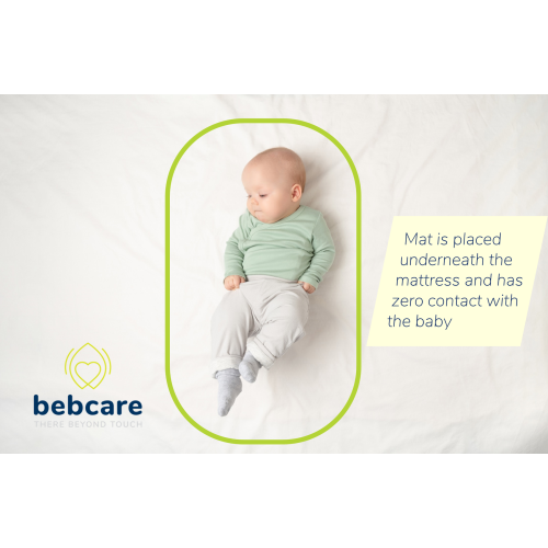 Tapis Bebcare - accessoire pour tapis de capteur pour bébé pour détection des mouvements anormaux de bébé avec alertes et sensibilité réglable