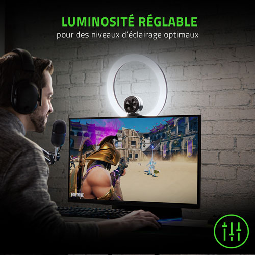 Anneau lumineux DEL USB de 12 po de Razer pour diffusion en continu sur PC et appareil mobile - Noir - Anglais