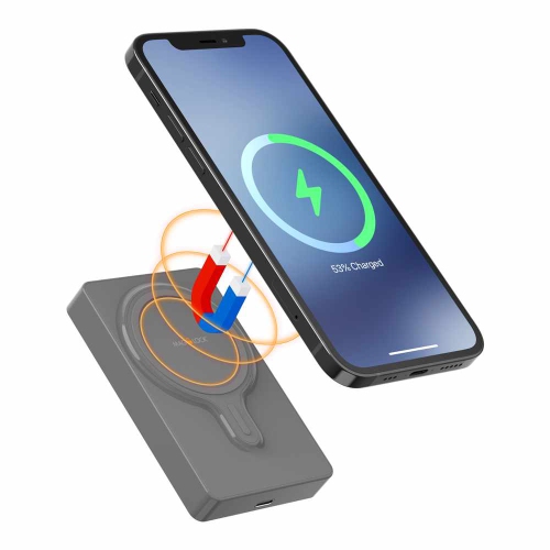 myCharge Wireless MagLock Portable Battery for MagSafe 6K mAh | Graphite