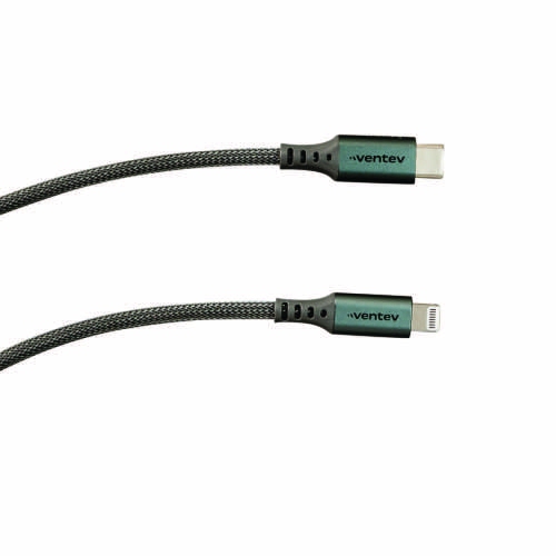 Ventev ChargeSync Alloy USB-C to Lightning Cable 10ft | Steel
