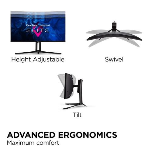 Viewsonic 34" UltraWide WQHD 200Hz 3ms GTG Curved MVA Mini LED FreeSync Gaming Monitor - Black