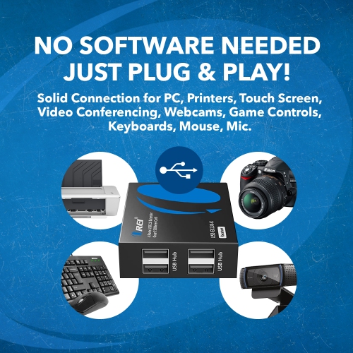 USB Over Ethernet Extender Upto 330 Feet - Extends USB 2.0 Signal Over CAT5e/6 LAN Ethernet Cable With 4 Ports