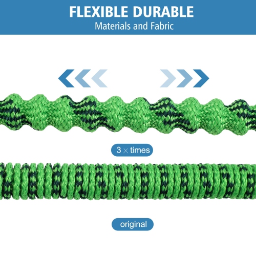 Furniture One Garden Expandable Water Hose 25 ft with 10 Function Nozzle GreenBlack