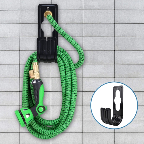 Furniture One Garden Expandable Water Hose 25 ft with 10 Function Nozzle GreenBlack