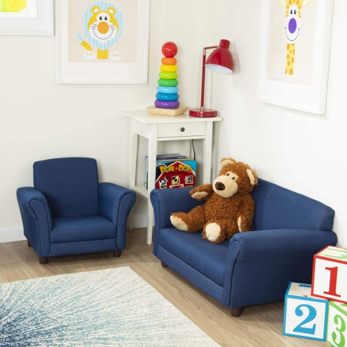 Fauteuil pour enfants 46.48 cm H x 44.45 cm L x 58.42 cm denim Furniture One