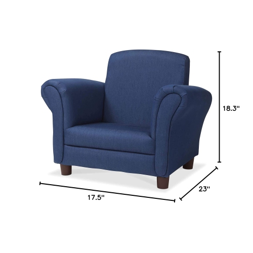 Fauteuil pour enfants 46.48 cm H x 44.45 cm L x 58.42 cm denim Furniture One