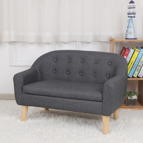 Canapé pour enfants de 30 po de la collection Furniture One, gris