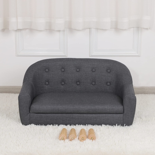 Canapé pour enfants de 30 po de la collection Furniture One, gris