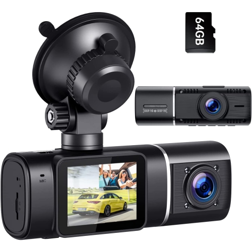  Dash Cam Front 2K WiFi, GOODTS Dash Camera for Cars, Dashcam  Car Camera with 1.5-Inch Screen, Dashboard Camera with App Control,  G-Sensor, Parking Monitor, 64GB Memory Card, Memory Card Reader 