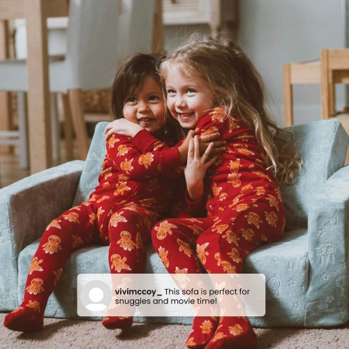 Canapé 2-en-1 rabattable pour enfants One Comfy de Furniture, gris