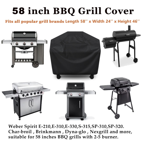 Furniture One BBQ Cover 58 inch Black