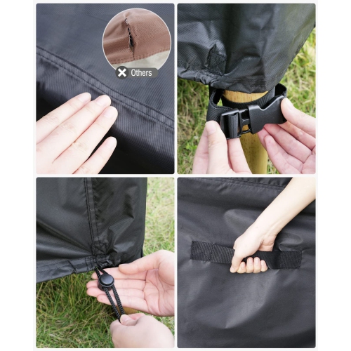 Furniture One 90.5 Inch Outdoor Furniture Cover Black