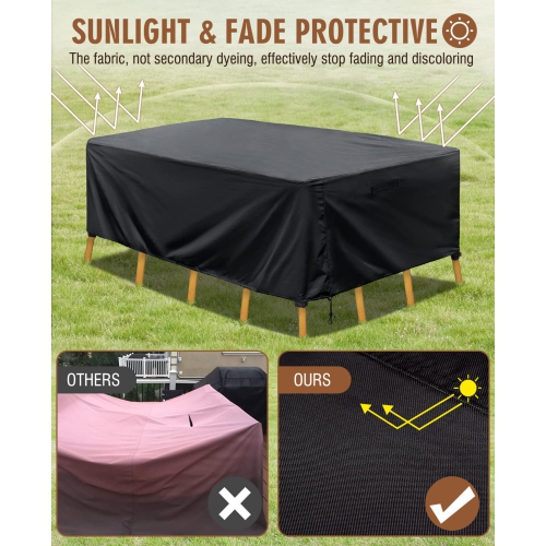 Furniture One 90.5 Inch Outdoor Furniture Cover Black
