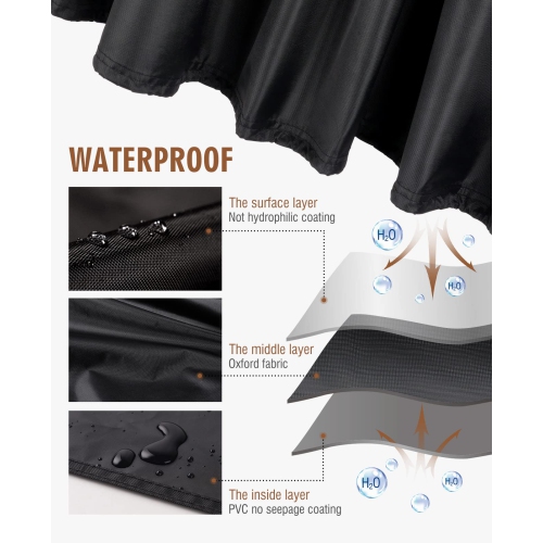 Furniture One 90.5 Inch Outdoor Furniture Cover Black