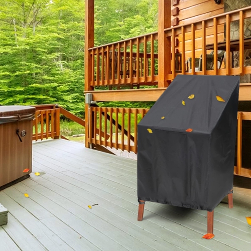 Furniture One Garden Chair Cover 2 Packs 47"×25"×25"×27.5" Black