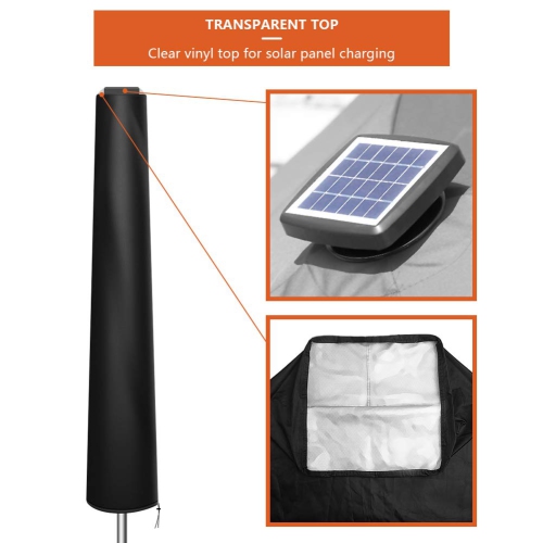 Furniture One Umbrella Cover 190 x 30 x 50cm Black