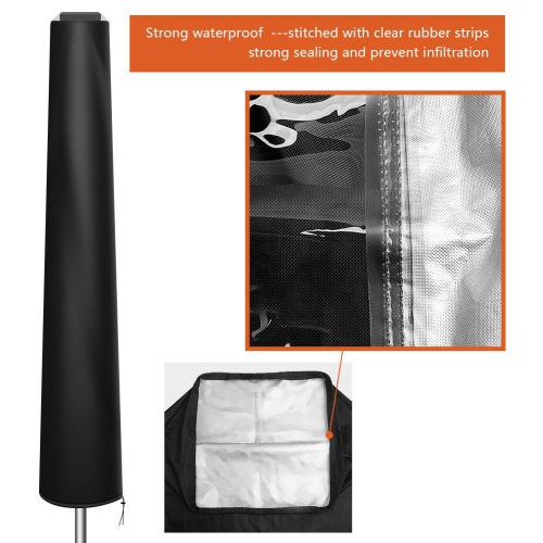 Furniture One Umbrella Cover 190 x 30 x 50cm Black