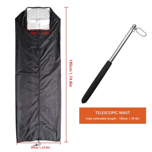 Furniture One Umbrella Cover 190 x 30 x 50cm Black