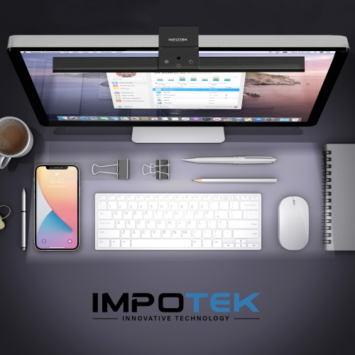 IMPOTEK LED Monitor Light bar, Smart Screen Lamp with Anti-Glare, Touch Control, Auto-dimming, Timer Power Off Features USB Powered - MLB-X11