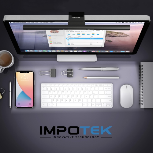 IMPOTEK LED Monitor Lamp, Smart Screen Light Bar with Anti-Glare, Touch Control, Brightness Adjustment Features, USB Powered - MLB-X10