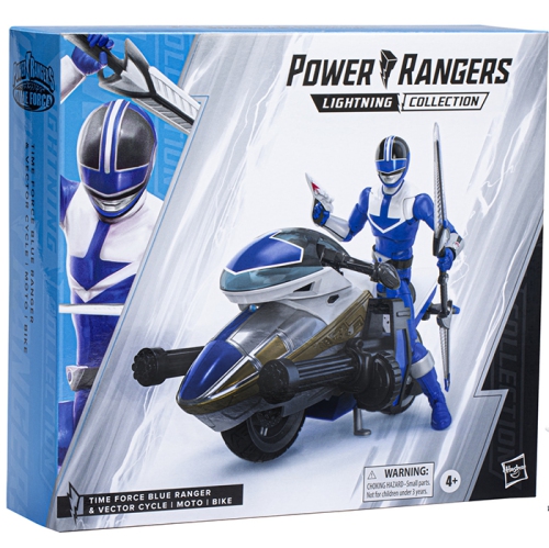 Power Rangers Lightning Collection 6 Inch Action Figure Deluxe Wave 3 - Time Force Blue Ranger with Vector Cycle