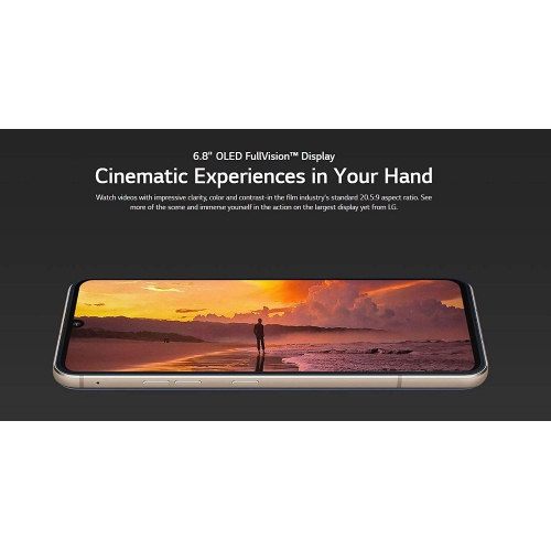 Refurbished - LG V60 ThinQ (5G) 6.8 inch Single Screen 8GB(RAM)+128GB LM-V600TM Classy Blue Unlocked - Certified Refurbished