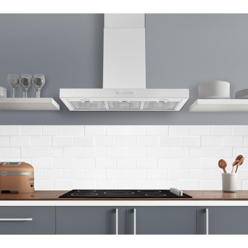 Ancona 36" 600 CFM Convertible Wall Mount Rectangular Range Hood in Stainless Steel