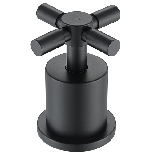 Ancona Prima 3 Widespread Double Handle Bathroom Faucet in Matte Black