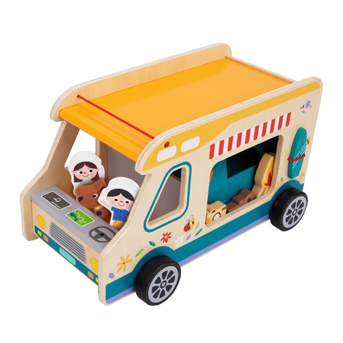 TOOKYLAND Camper Van Play Set - 13pcs - Toy RV Caravan for Kids, Ages 3+