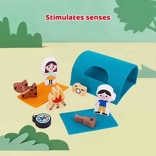 TOOKYLAND Camper Van Play Set - 13pcs - Toy RV Caravan for Kids, Ages 3+