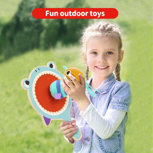 TOOKYLAND Toss and Catch Game - 3pcs - Shark Paddle and Balls Set, Ages 3+