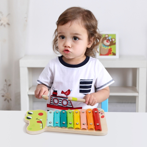TOOKYLAND Xylophone en Forme d'Alligator - Instrument de Musique pour Enfants, 18 Mois et +