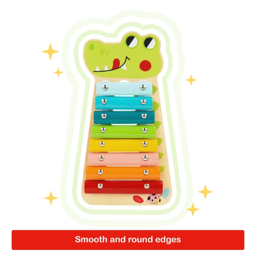 TOOKYLAND Xylophone en Forme d'Alligator - Instrument de Musique pour Enfants, 18 Mois et +