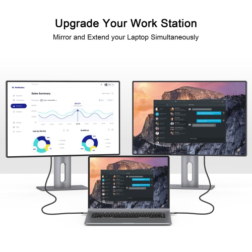 Summit Series USB C to Displayport Cable (4K@60HZ,2K@165Hz), 6ft -Compatible with MacBook Pro,ipad pro 2018,Surface Book 2