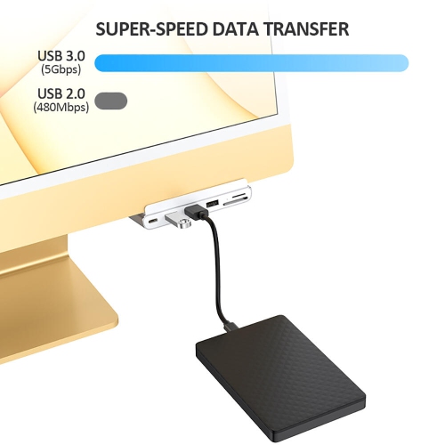 8 in 1 USB-C Hub and Docking Station for iMac 2021 24inch - PrimeCables