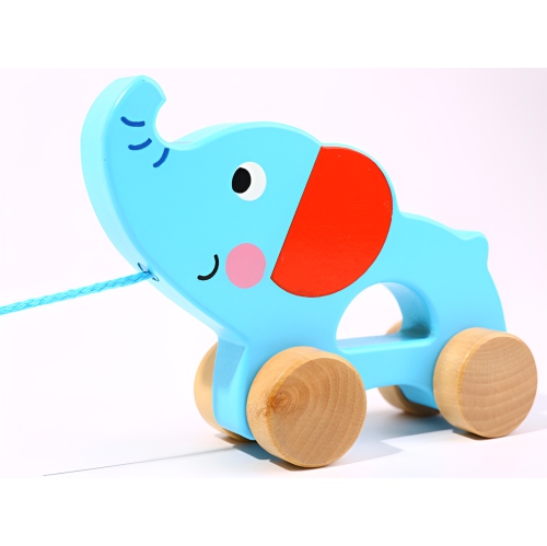 TOOKYLAND Jouet à Tirer en Bois - Éléphant, 18 Mois et +
