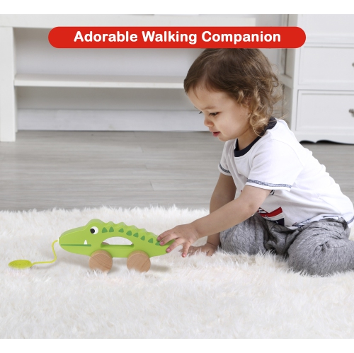 TOOKYLAND Jouet à Tirer en Bois - Crocodile, 18 Mois et +