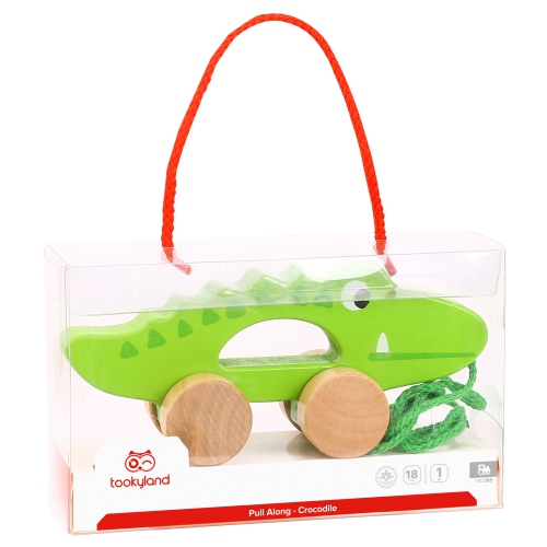 TOOKYLAND Jouet à Tirer en Bois - Crocodile, 18 Mois et +