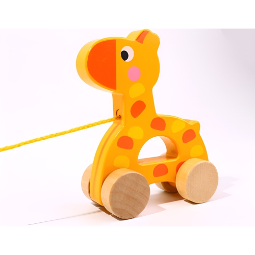 TOOKYLAND Giraffe Pull Along Toy - Made of Wood, Ages 18m+