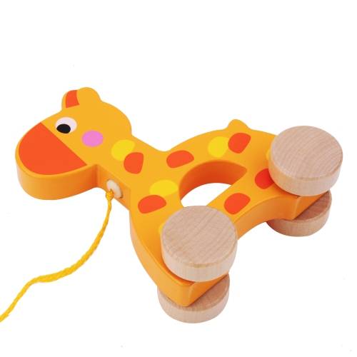 TOOKYLAND Giraffe Pull Along Toy - Made of Wood, Ages 18m+