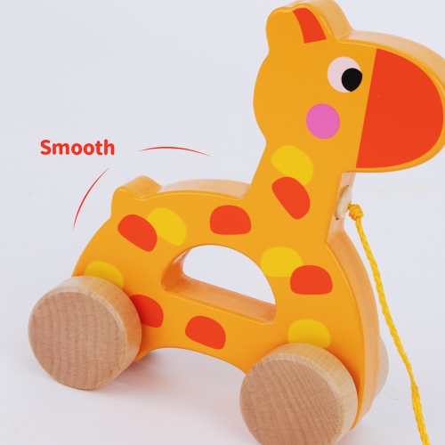 TOOKYLAND Giraffe Pull Along Toy - Made of Wood, Ages 18m+