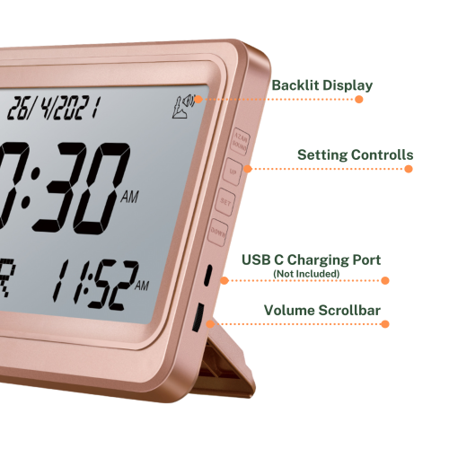 AL-FAJIA Automatic Worldwide Digital 8 Azan Sounds Wall and Desk Clock FAJ-113