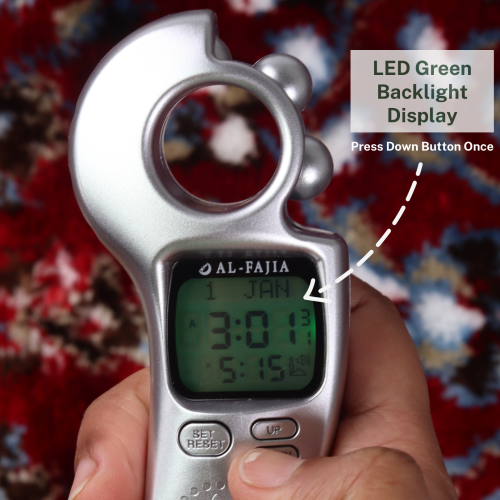 HORLOGE numérique portative Tasbih avec rappel horloge islamique heure d’AL-FAJia