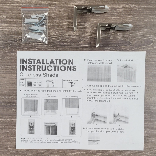 ITY Julia Stone - Window Roller Shade/Blind 27" X 84", Cordless, White