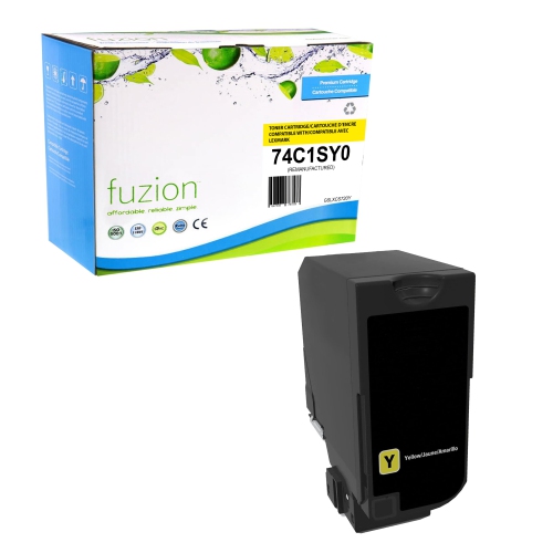 Fuzion Compatible Lexmark 74C1SY0 Toner - Yellow