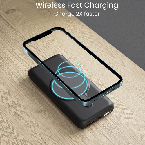 Techsmarter 20000mAh 20W USB-C PD Magnetic Wireless Power Bank/Charger for iPhone 12, 13, 14
