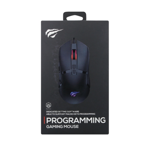 Havit MS1016 USB Wired RGB Light 2400DPI, 6 buttons Gaming Mouse_Black