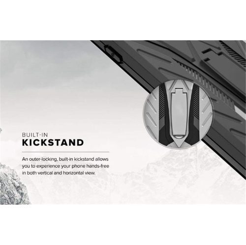 【CSmart】 Étui Coque rigide robuste et résistant aux chocs avec béquille pour iPhone 14 Plus, Le Noir