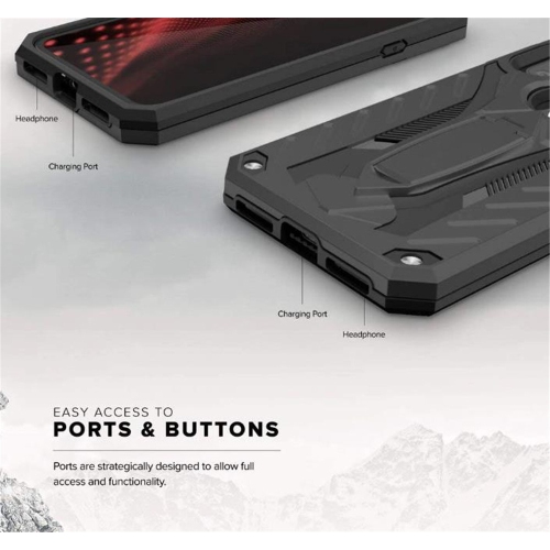 【CSmart】 Étui Coque rigide robuste et résistant aux chocs avec béquille pour iPhone 14 Plus, Rouge