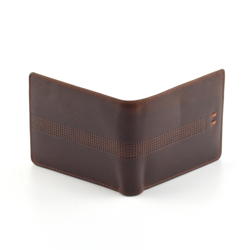 Bifold RFID Protected Leather Wallet // Cow Pull-Up Leather in Brown